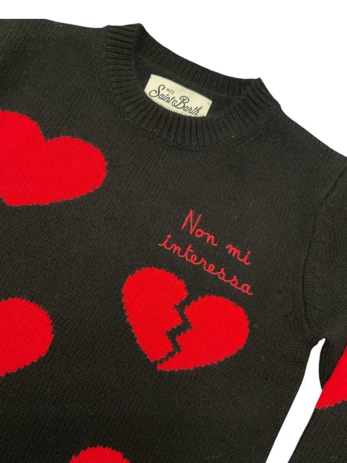 MC2 SAINT BARTH Maglione Bambine e ragazze PRINCESS P 02266I CUORE SPEZZATO 00 EMB PRC0005 02266I MC2 SAINT BARTH 