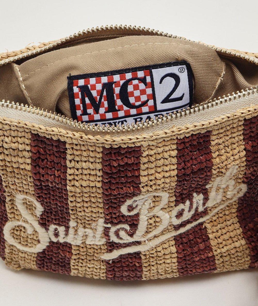 MC2 SAINT BARTH DONNA<BR/>Pouch in Rafia intrecciata naturale RAFP001 09042L MC2 SAINT BARTH 