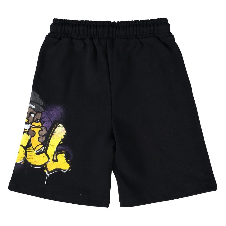 DISCLAIMER<BR/>BERMUDA IN FELPA DISCLAIMER NERO CON STAMPA 26EDK58838 NERO DISCLAIMER 