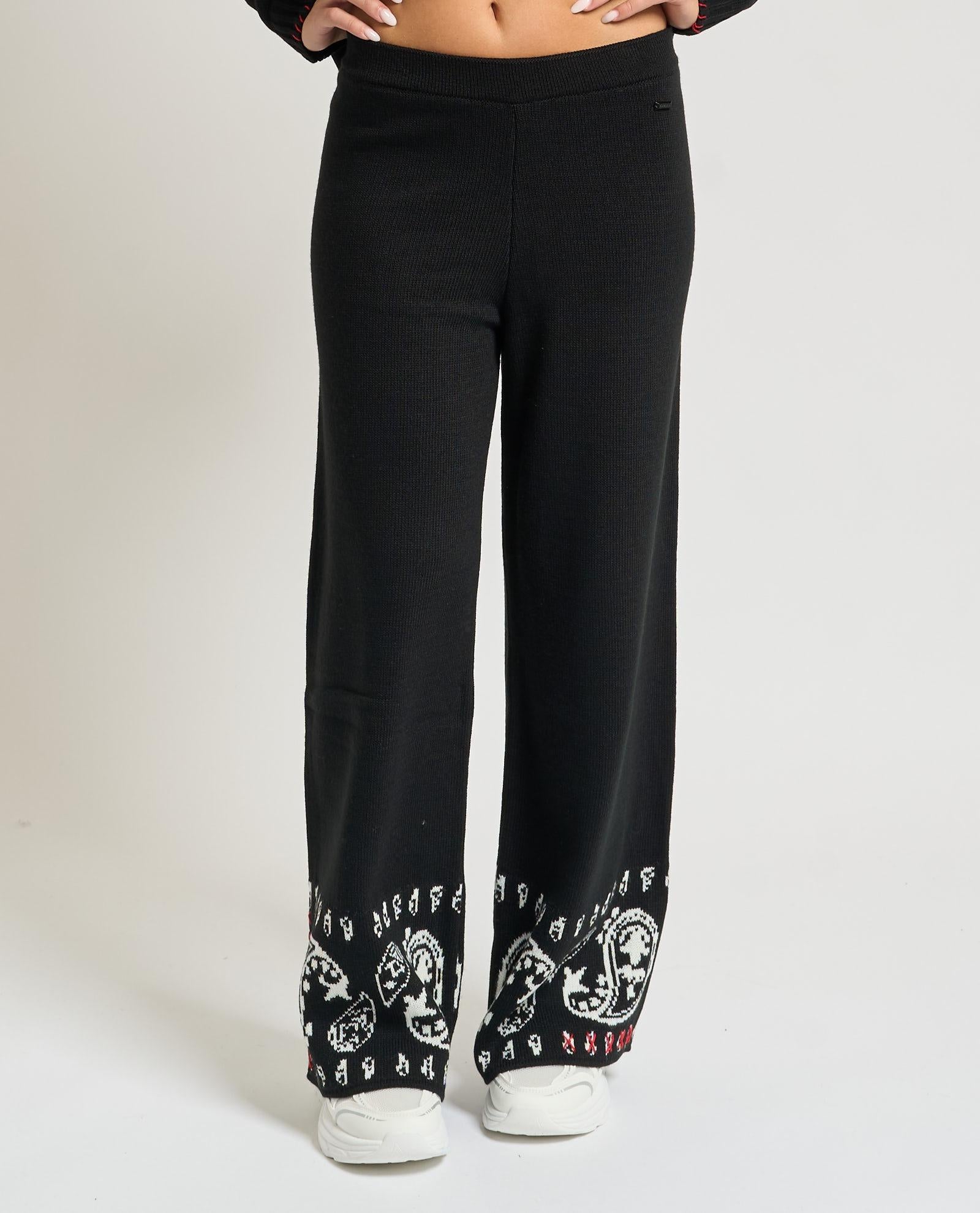 Pantaloni donna Gaelle Paris con stampa GAABW07204-MBFI0001 NE01 GAELLE 
