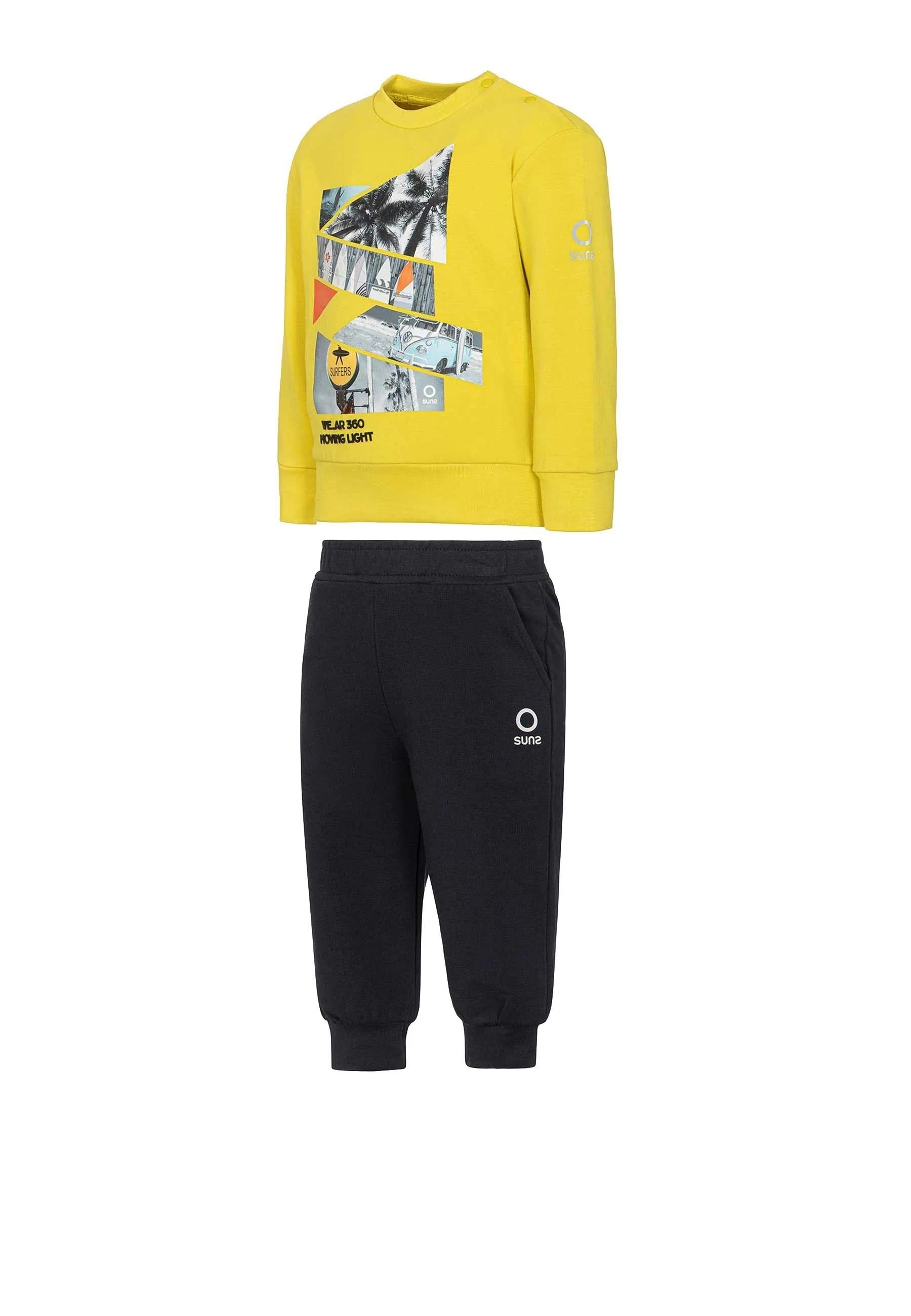 Suns Completo Sportivo Girocollo con Stampa Jogging COMS6102UB OCRA DARK/BLUE SUNS 