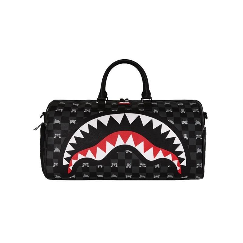 Borsone Sprayground Gray Peeking Character Check Duffle Black 910D8910NSZ V.UNICA SPRAYGROUND 