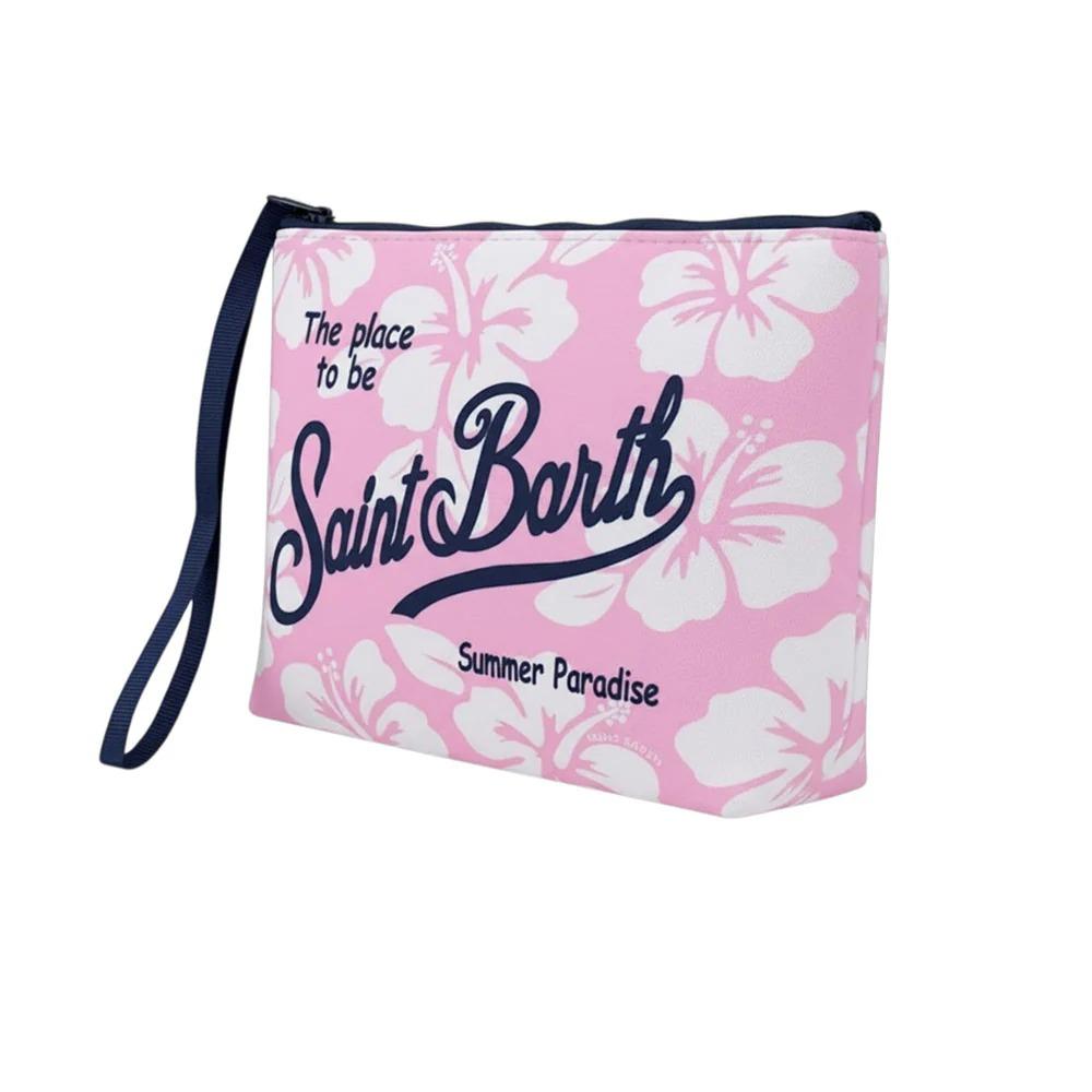 Mc2 Saint Barth Pochette Aline In Scuba Rosa Con Fantasia Floreale ALIN001/02274L ALIN001 02274L MC2 SAINT BARTH 
