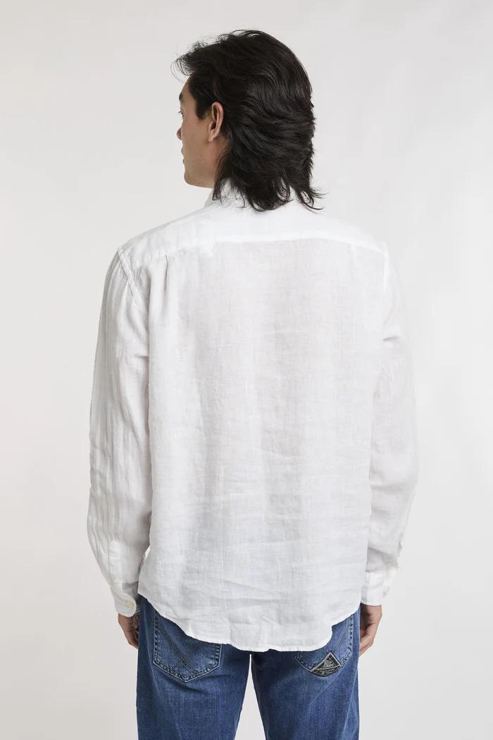 Roy Roger's Camicia Riviera in lino optic white RVU099P4220569 C0014 ROY ROGER'S 