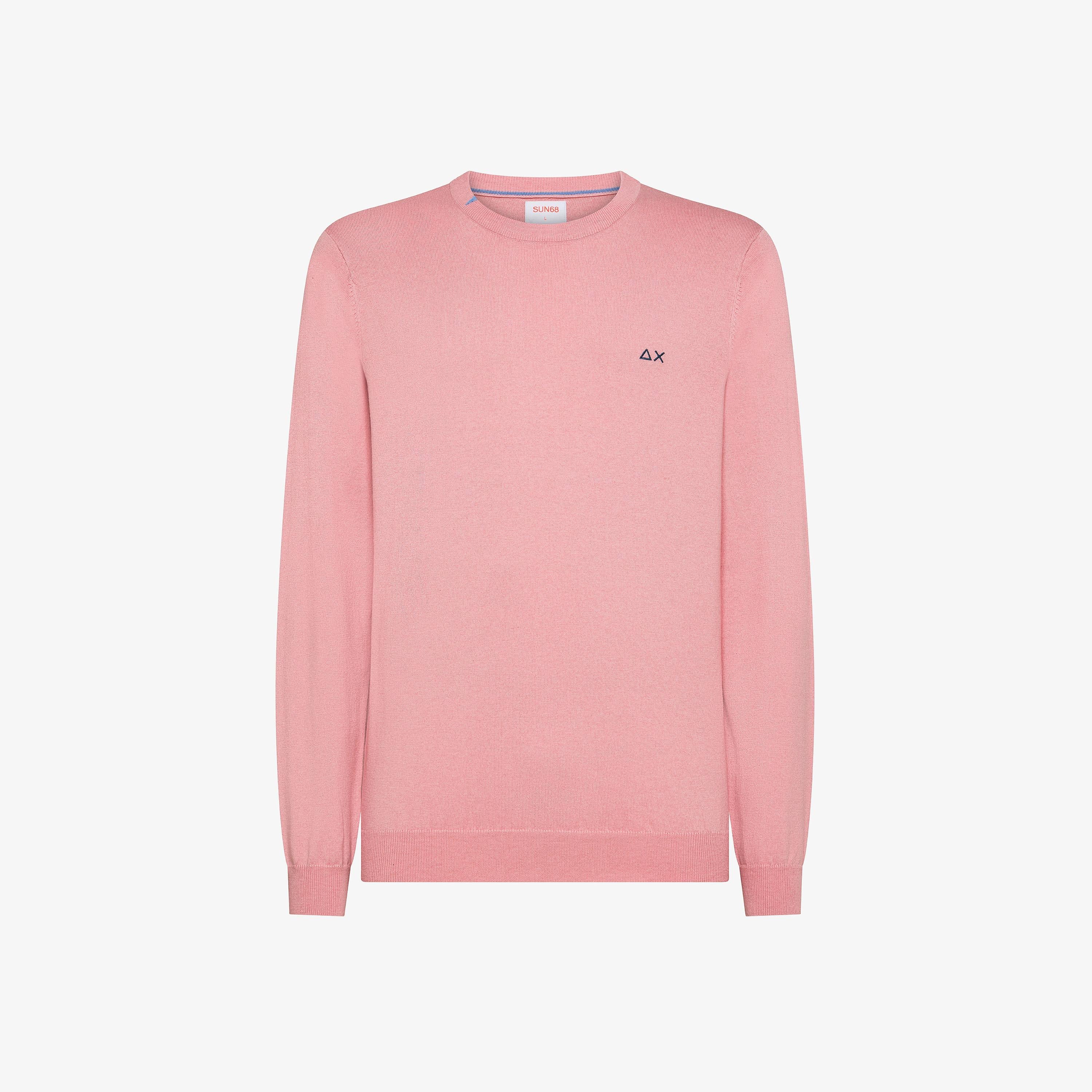 SUN68 Maglia girocollo in misto lana Rosa Scuro K45101 57 SUN 68 