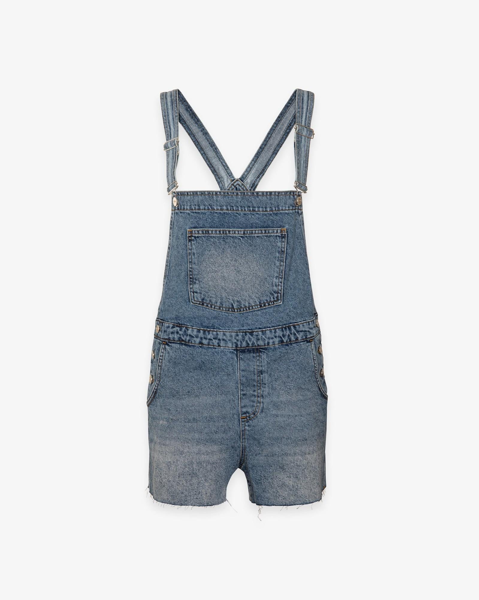 Salopette Corta In Denim  Blu Chiaro HINNOMINATE HMABW02691-MTFI0002 BL22 HINNOMINATE 