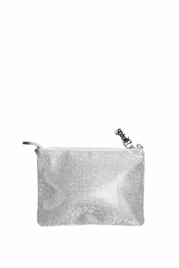 JUICY COUTURE<BR/>W MIA FLAT POUCH SILVER-SILVER BEJ1M8782WP O902 JUICY COUTURE 