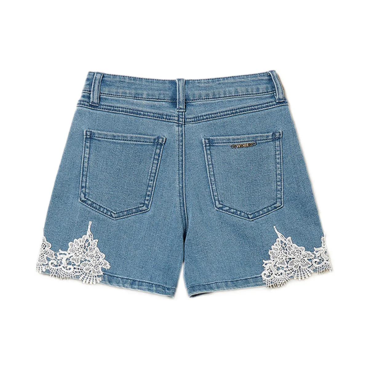 TWINSET SHORT DENIM CON INSERTI IN MACRAME' 261GJ2081 03451 TWINSET 