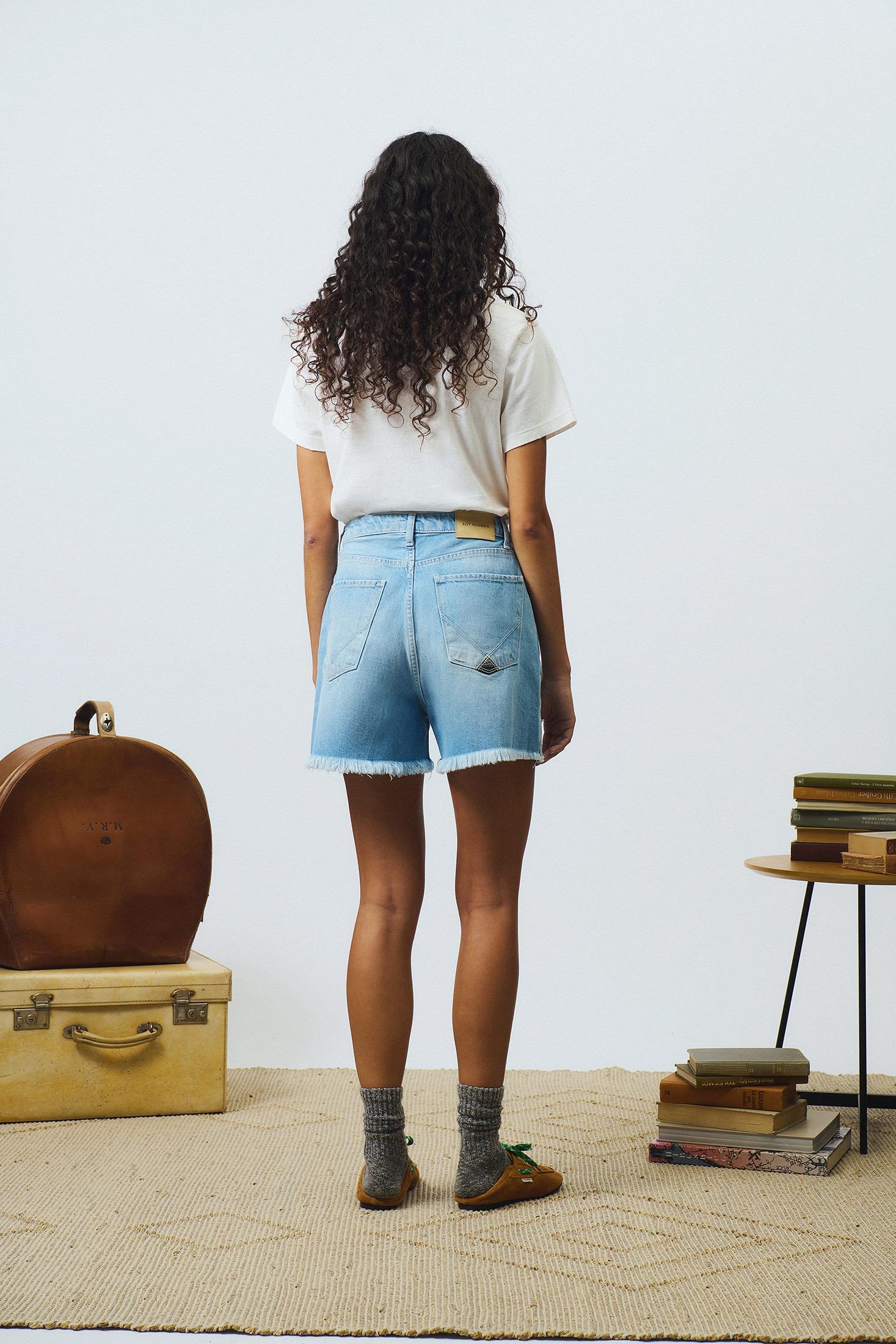 Short Roy Roger's girlfriend recycled denim bora  bora RND107D7213114 C0999 ROY ROGER'S 