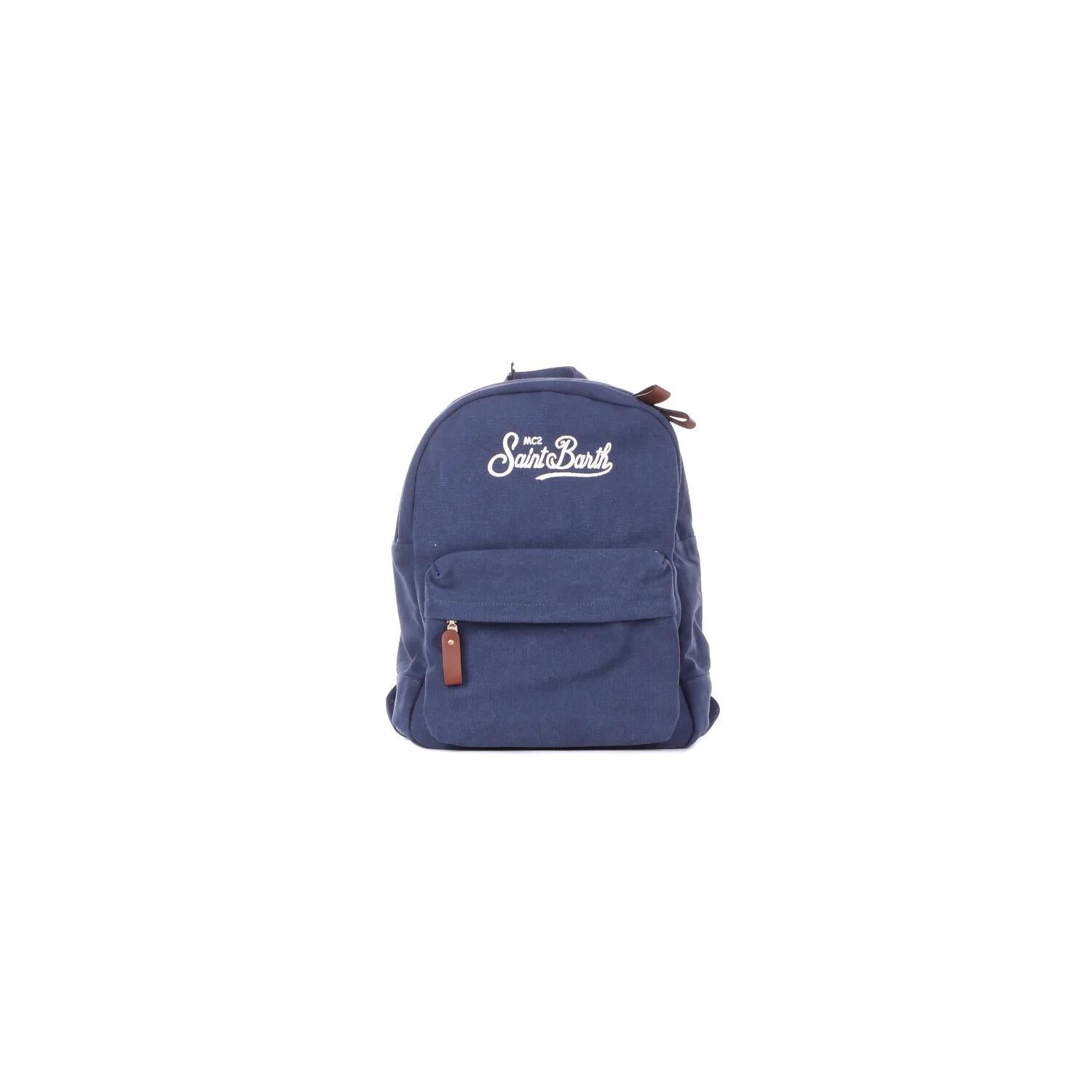 MC2 SAINT BARTH Unisex Zaino CANB001 00244L 61 EMB Canvas backpack Blu CANB001 00244L MC2 SAINT BARTH 