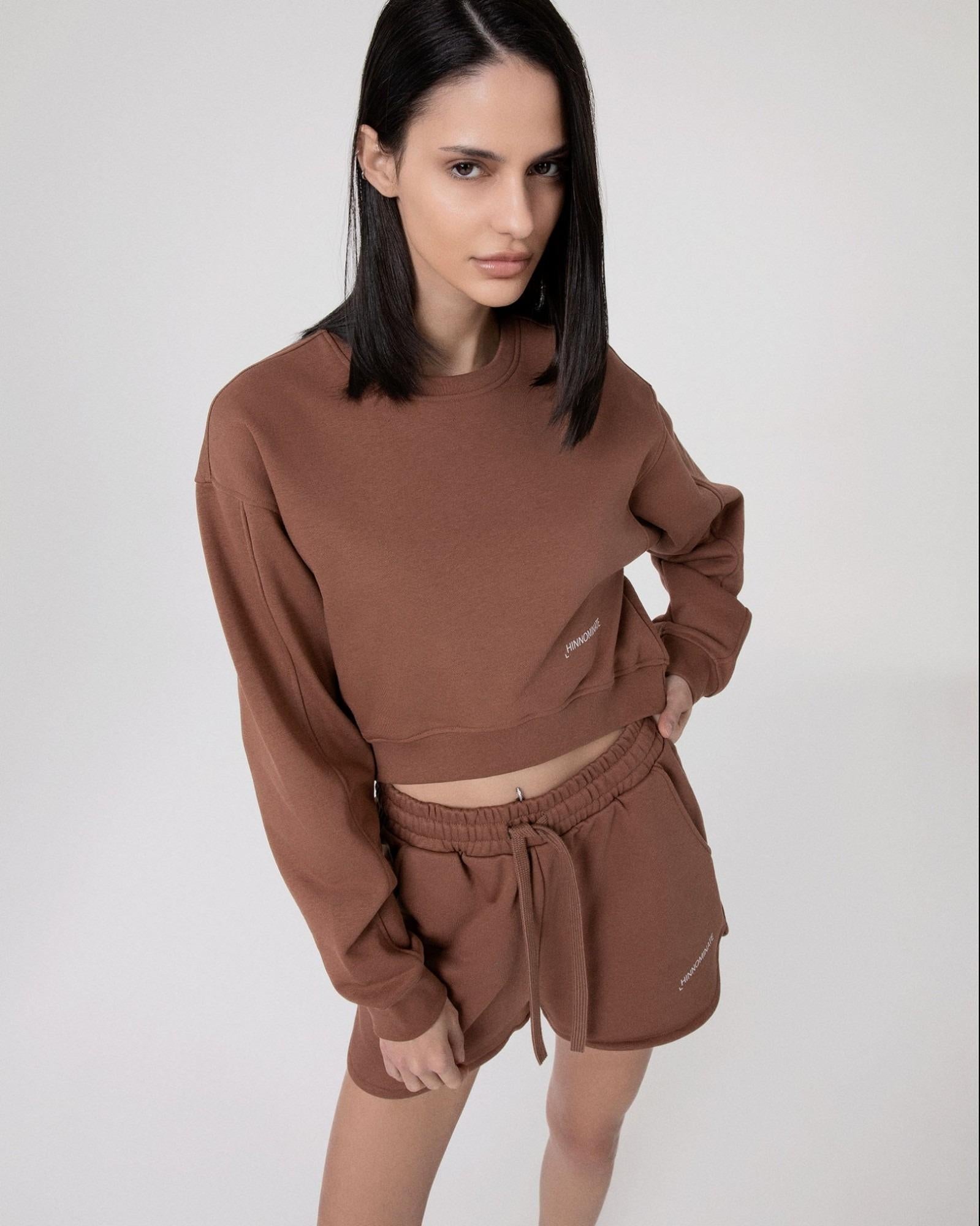 Felpa Corta Paricollo Basica  Moka HINNOMINATE HMABW02364-TMTF0009 MA63 HINNOMINATE 