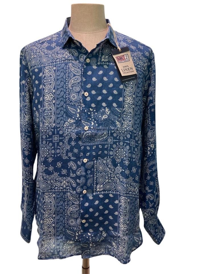 Saint Barth camicia lino bandana plaid PAMP001 00316H MC2 SAINT BARTH 