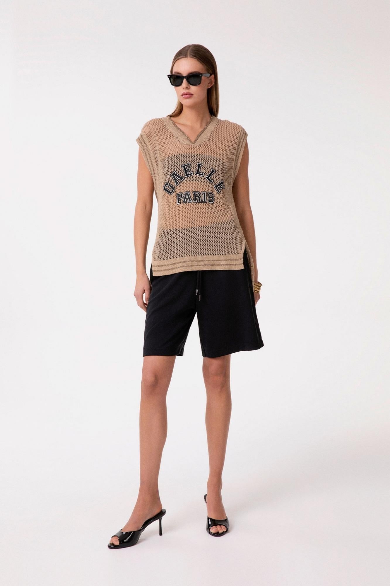 Canotta Over In Maglia  Beige - Gaëlle Paris GAABW09486-MTTM0001 BE00 GAELLE 