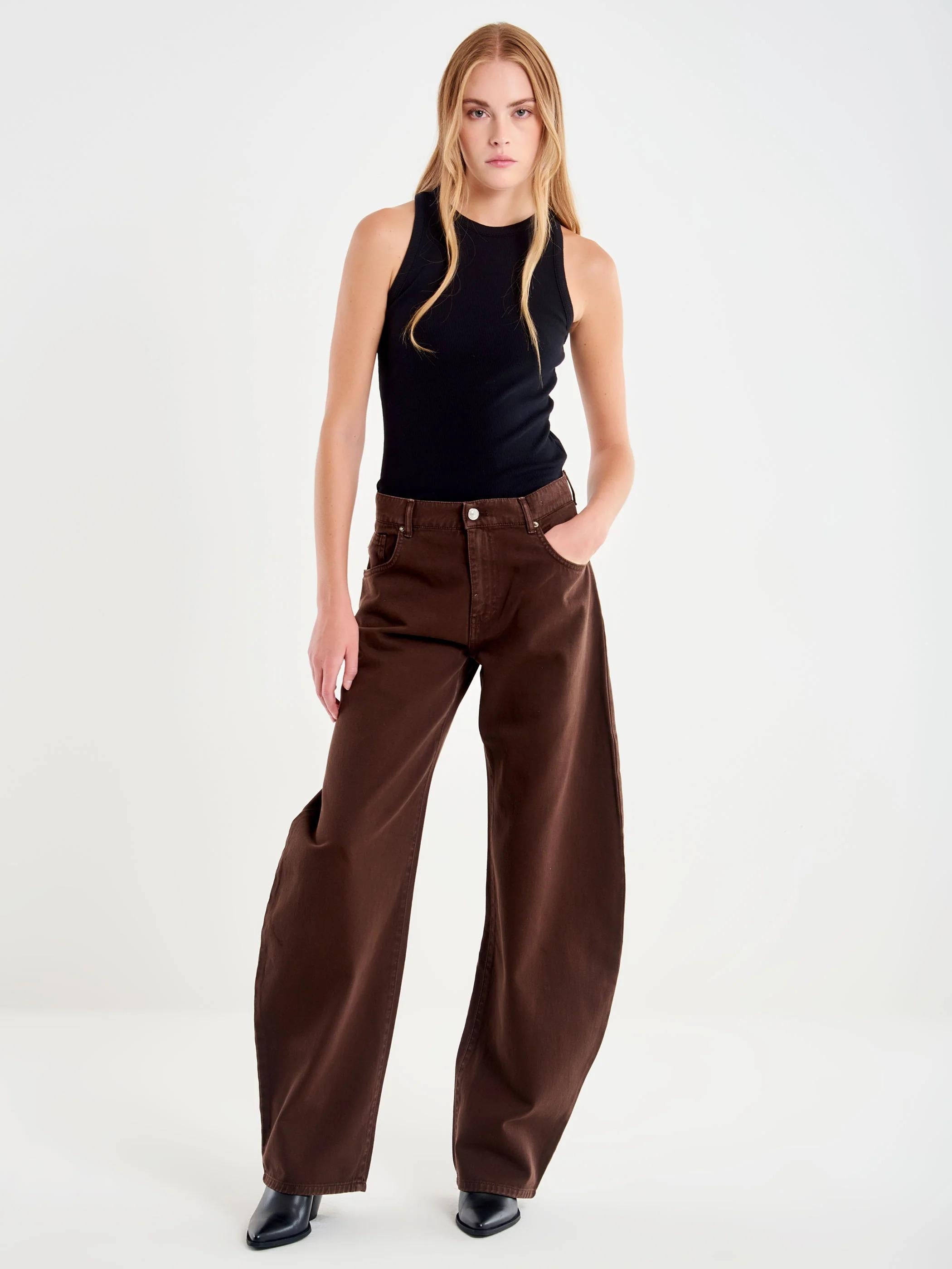 Jeans Denise Barrel Fit Moro DF5110 MARRONE VICOLO 