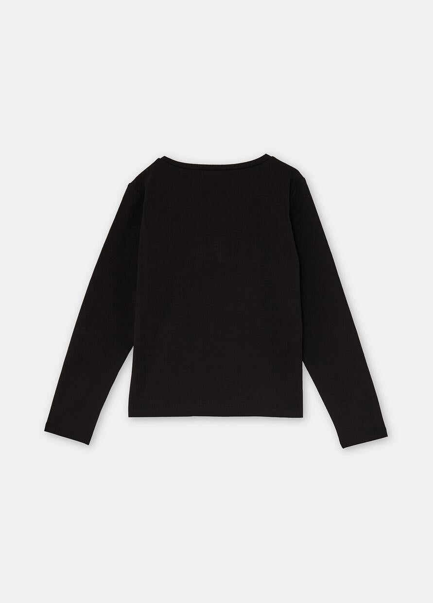 LIU-JO T-shirt con ricami gioiello Nera GF5108J0088 R9267 LIU-JO junior 