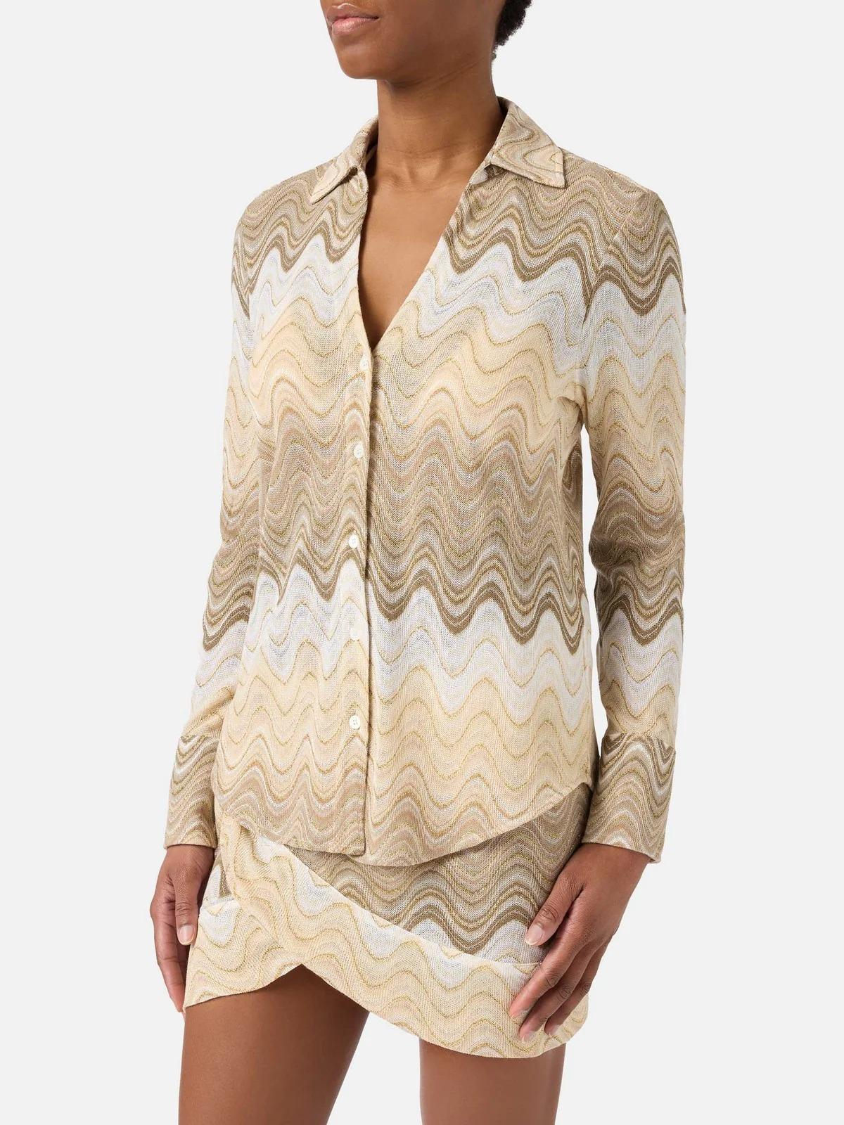 MC2 SAINT BARTH Camicia Donna JOYS 02022L RACHEL SEA WAVE 11 YOS0001 02022L MC2 SAINT BARTH 
