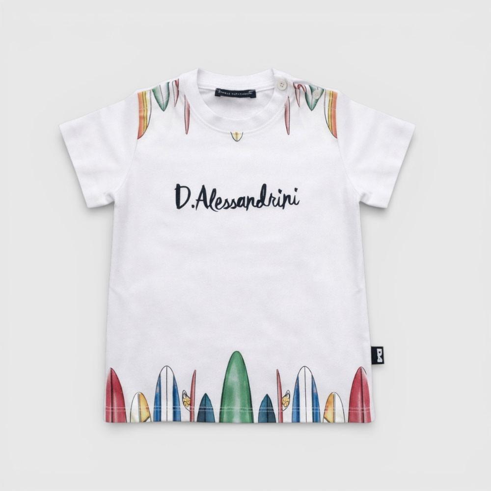 T-shirt Daniele Alessandrini Kids colore Bianco 1296M00329 WHITE DANIELE ALESSANDRINI 