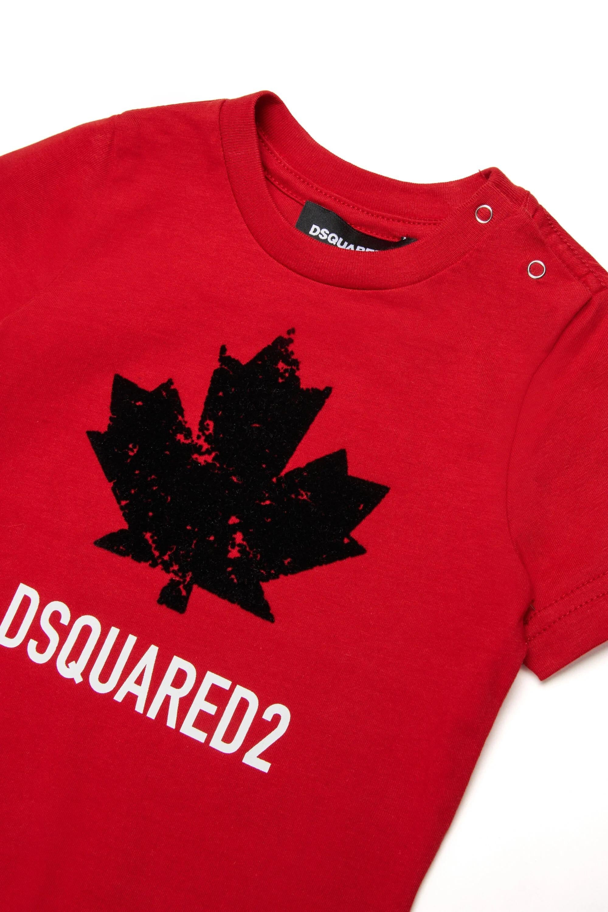 DSQUARED2<BR/>T-shirt in jersey con logo Sport ROSSA DQ2982-D00XM DQ423 DSQUARED KID 