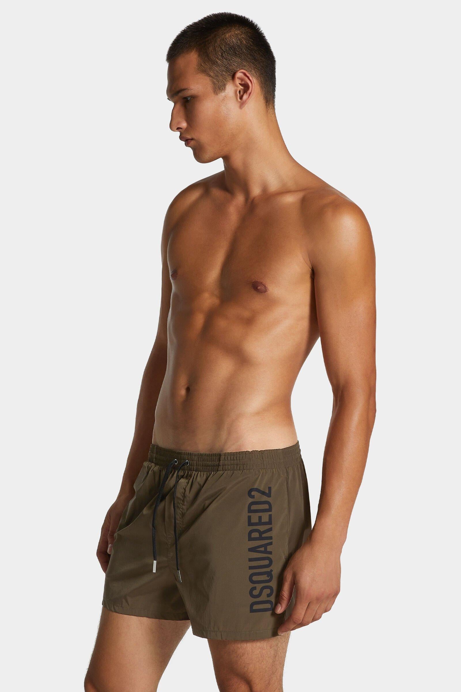 Costume Dsquared2 boxer midi verde militare D7B646000 307 DSQUARED2 