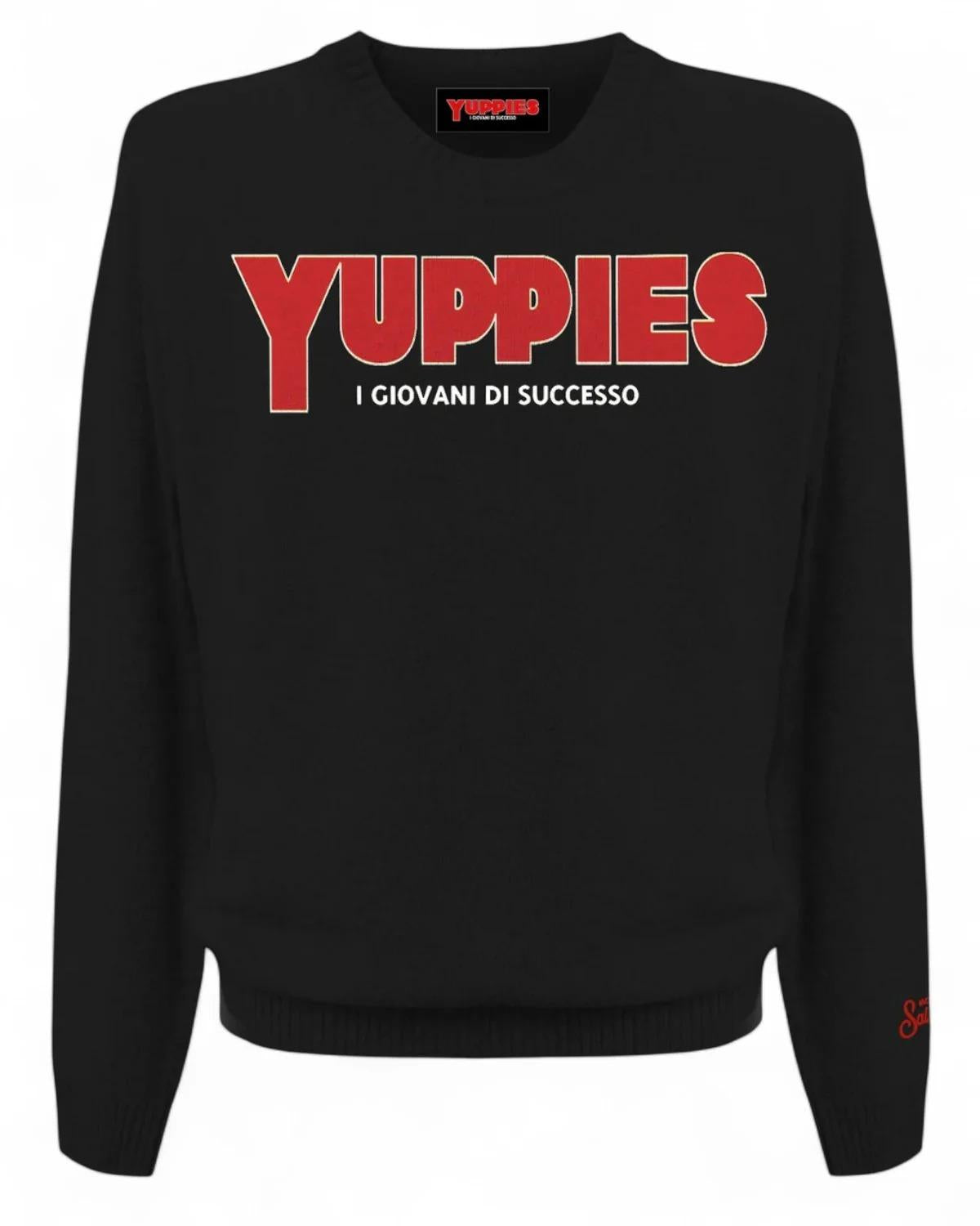 Mc2 Saint Barth Maglione Heron Light in misto cashmere con logo Yuppies HER0005 00420I MC2 SAINT BARTH 