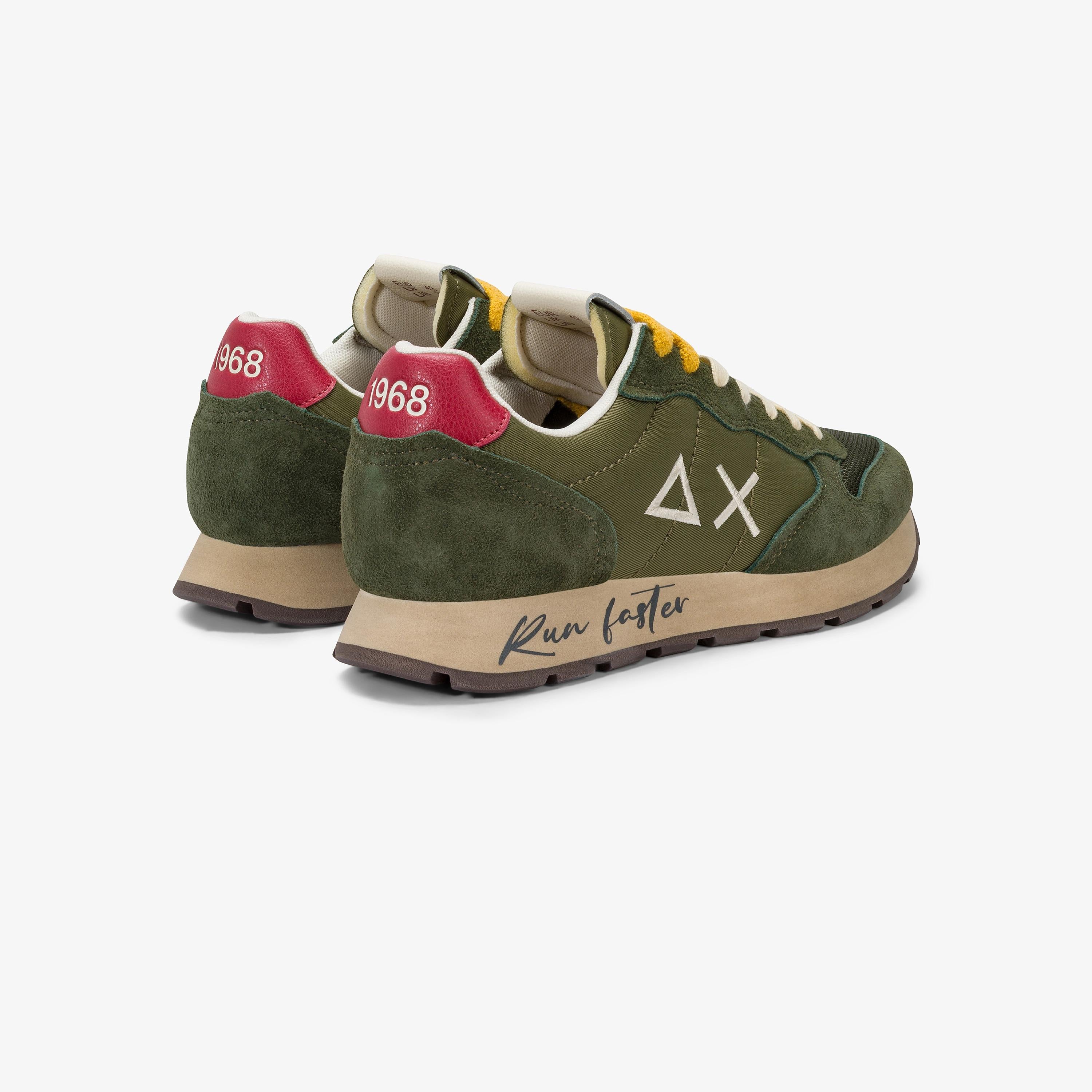sneaker tom vintage in nylon e suede militare scuro Z45105 74 SUN 68 