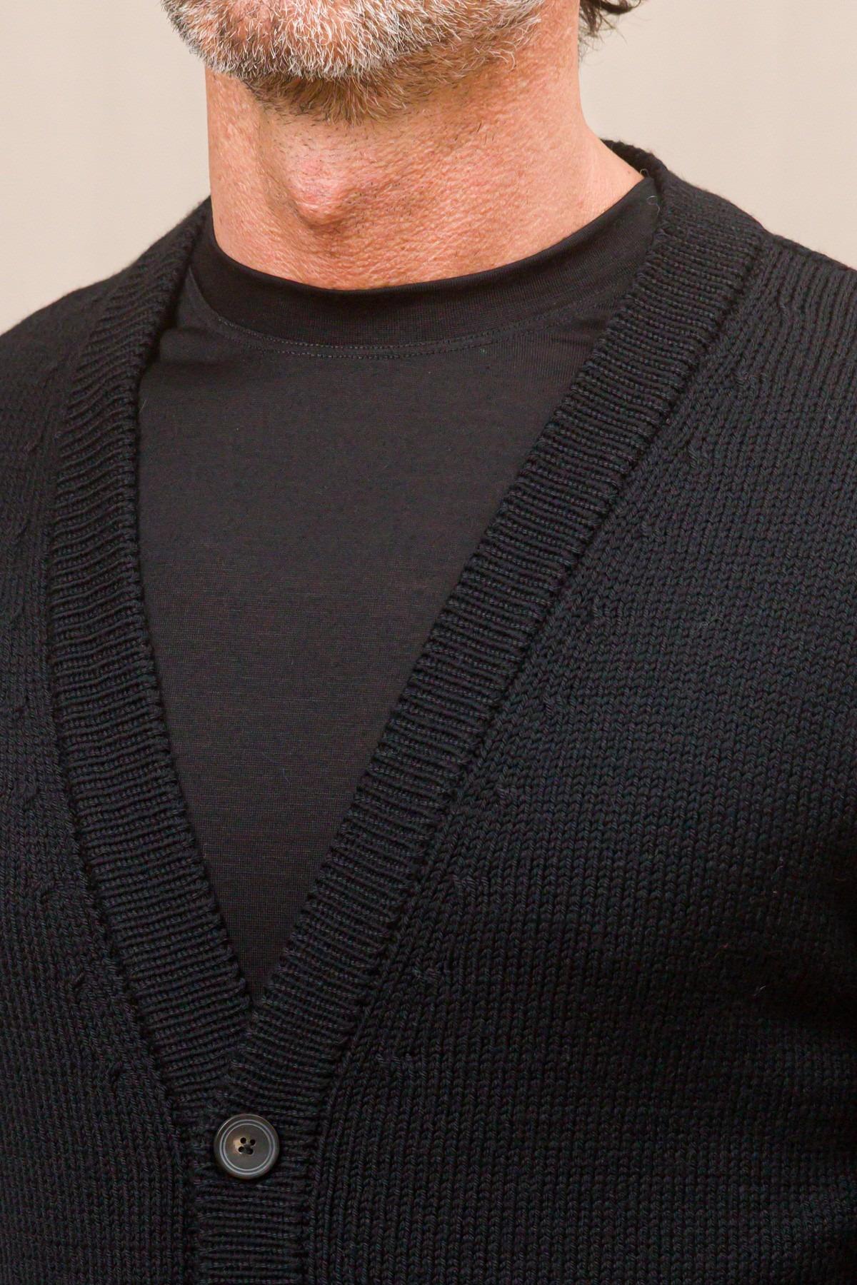 Cardigan nero LUIGI GENTILE LG1196 08 LUIGI GENTILE 