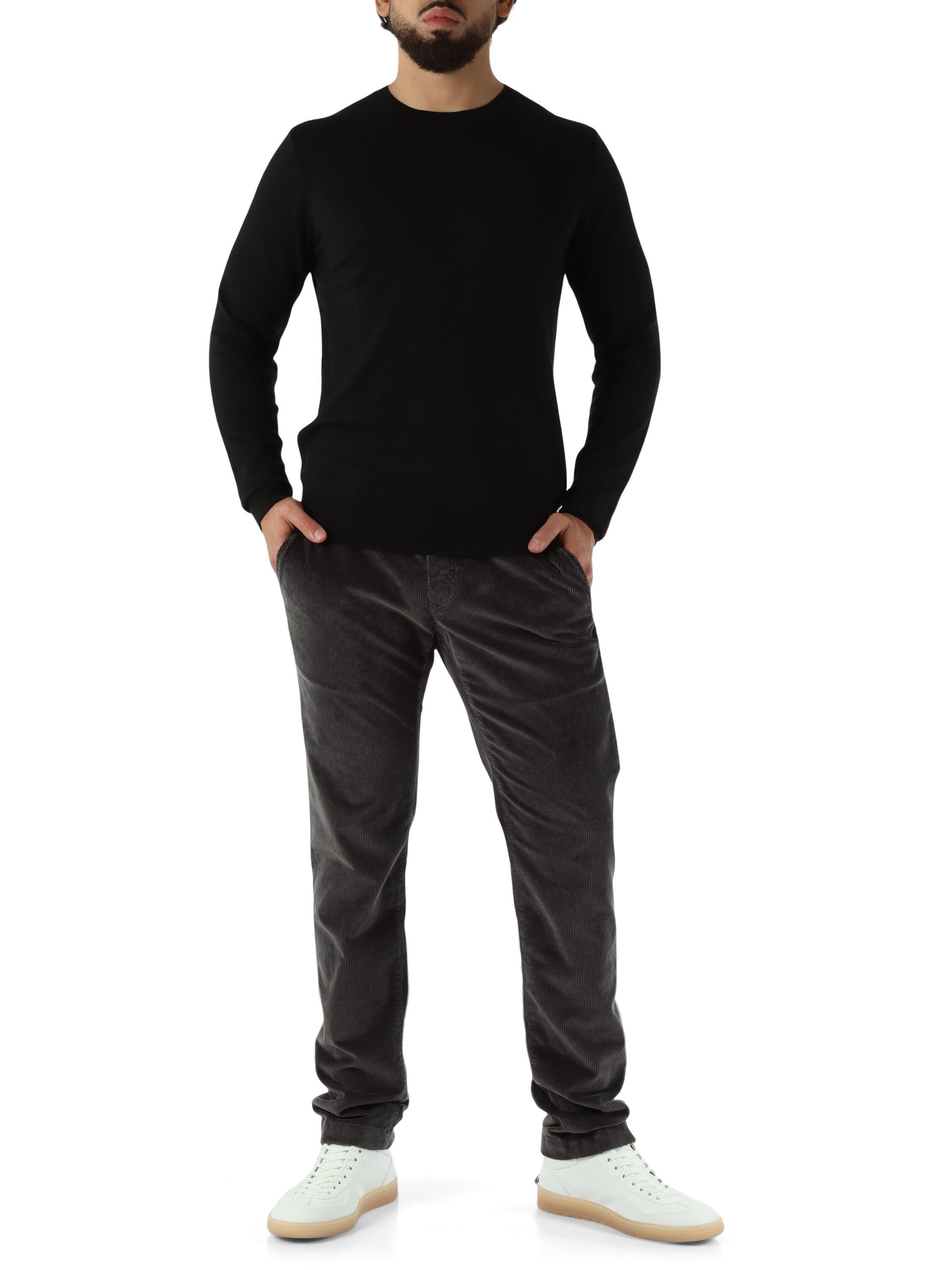 DIKTAT Maglia girocollo in misto viscosa e cashmere fin.12 nero DK97001 NERO DIKTAT 