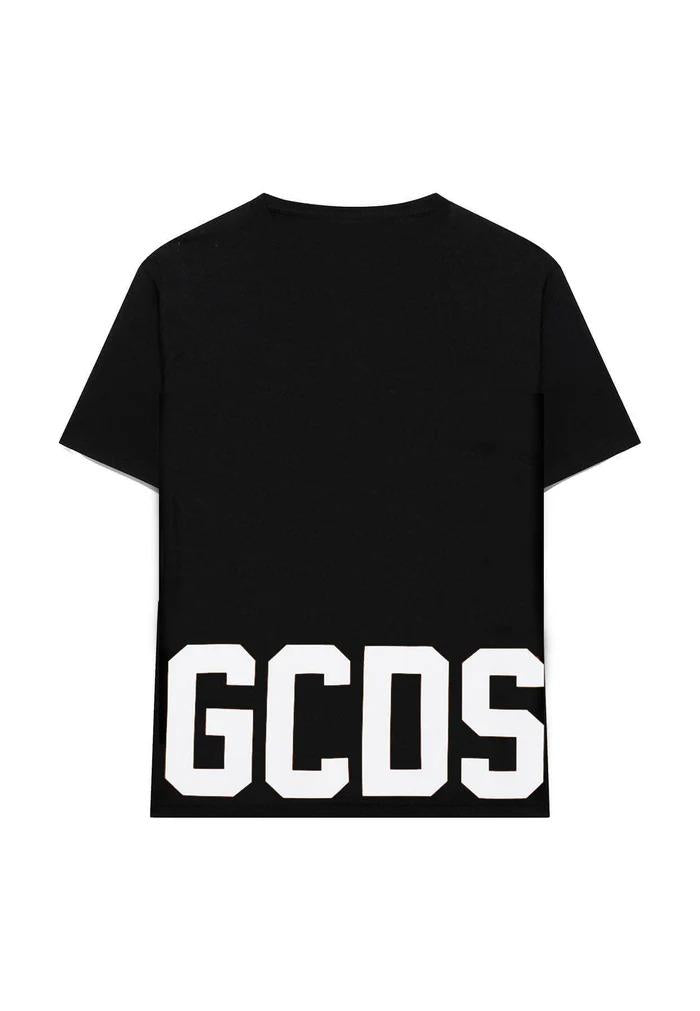 T-shirt low band logo unisex GCDS kids nera in cotone B2JU2332BA3 99 GCDS 