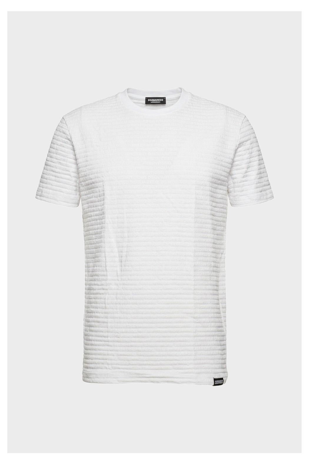 Dsquared2 T-shirt logo all over bianca D9M206200 110 DSQUARED 