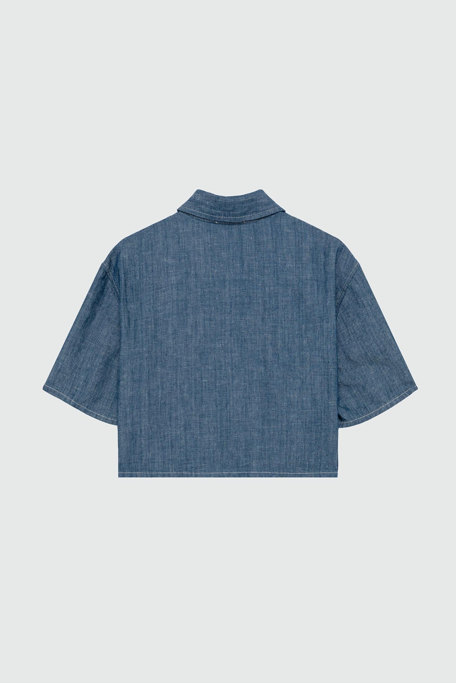 Camicia Roy Roger's chambray cotton linen rinse RND90141D7380021 C0090 ROY ROGER'S 