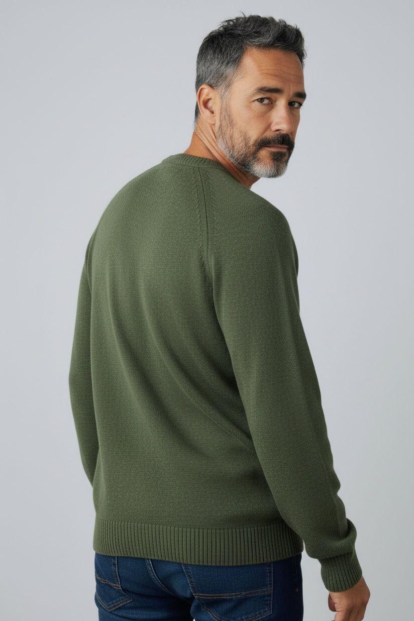 SEBAS WOOL CASHMERE GREEN RIFLE MELANGE K2142GW KAE K-WAY 