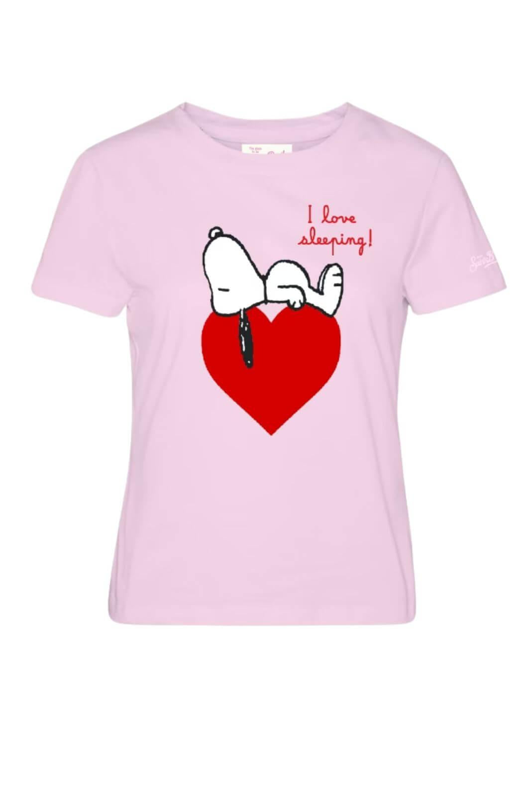 MC2 Saint Barth T Shirt Elly Bambina Snoopy I love sleeping ELLY001 03529H MC2 SAINT BARTH 