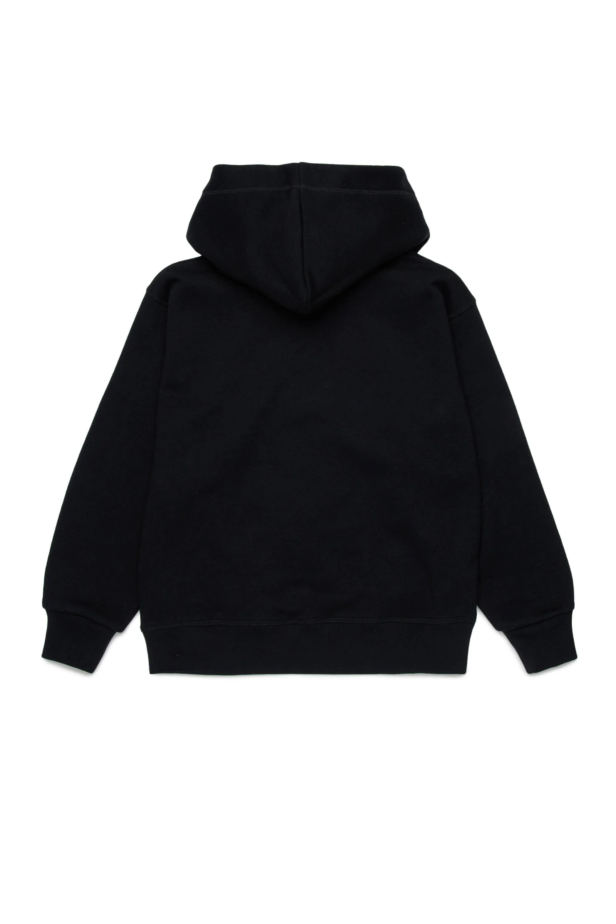 DSQUARED2<BR/>Felpa con cappuccio con logo nera DQ3184-D0A9U DQ900 DSQUARED KID 