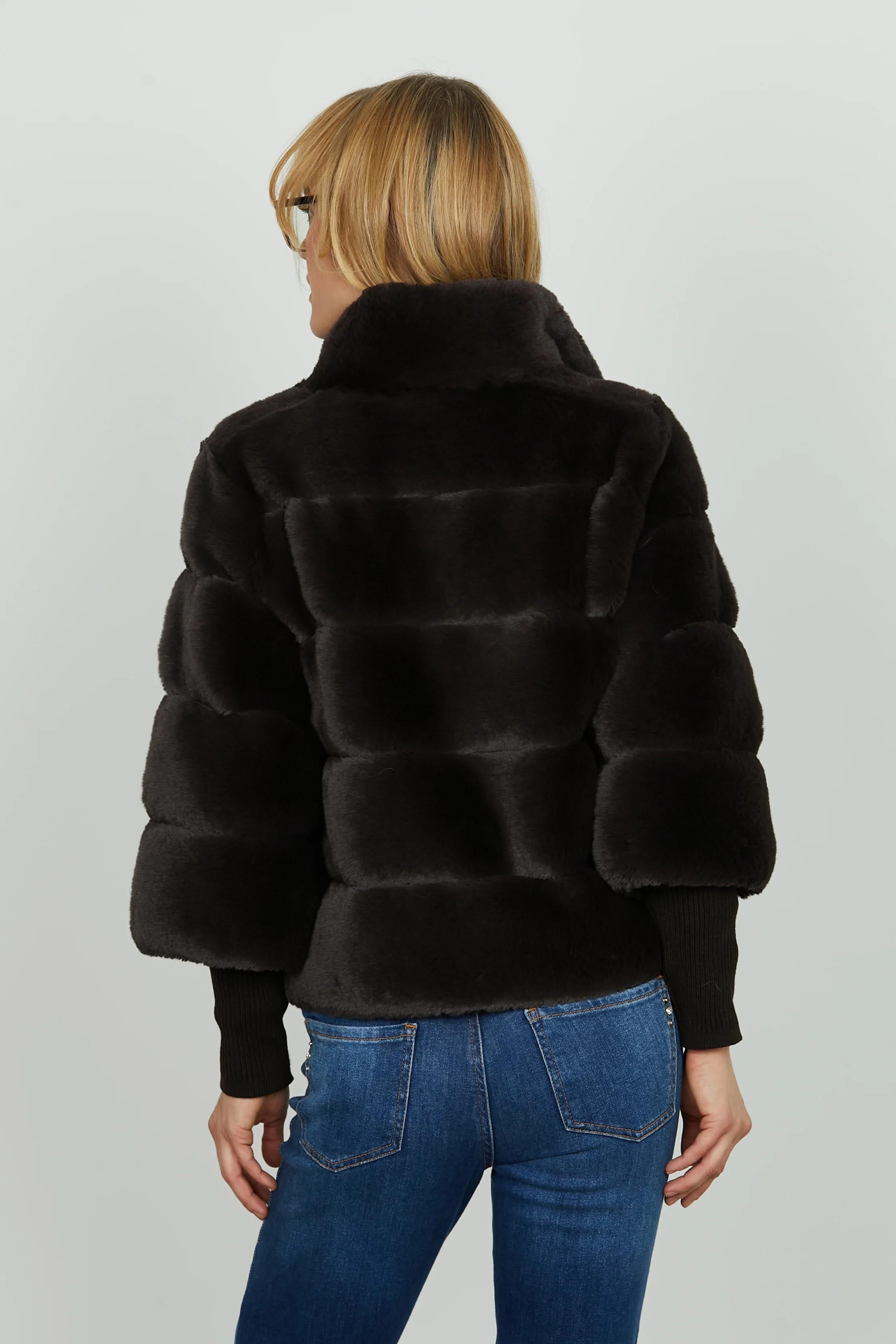 Relish Ecopelliccia MARILA manica lunga con polsi costina RDA2505006062 SHOPPING BAG RELISH 