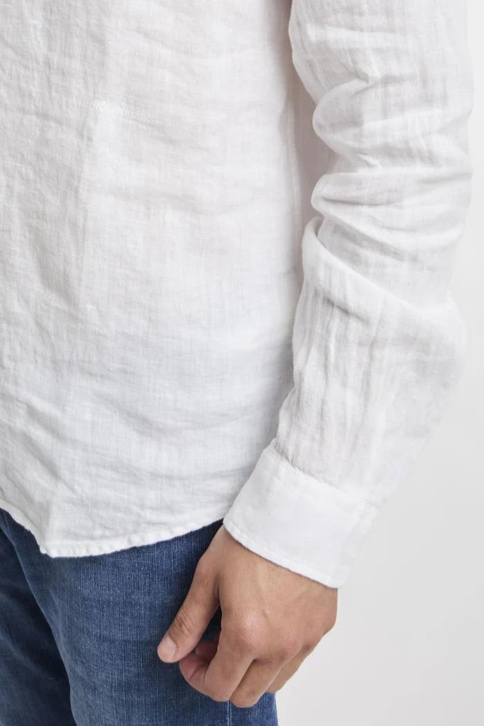 Roy Roger's Camicia Riviera in lino optic white RVU099P4220569 C0014 ROY ROGER'S 