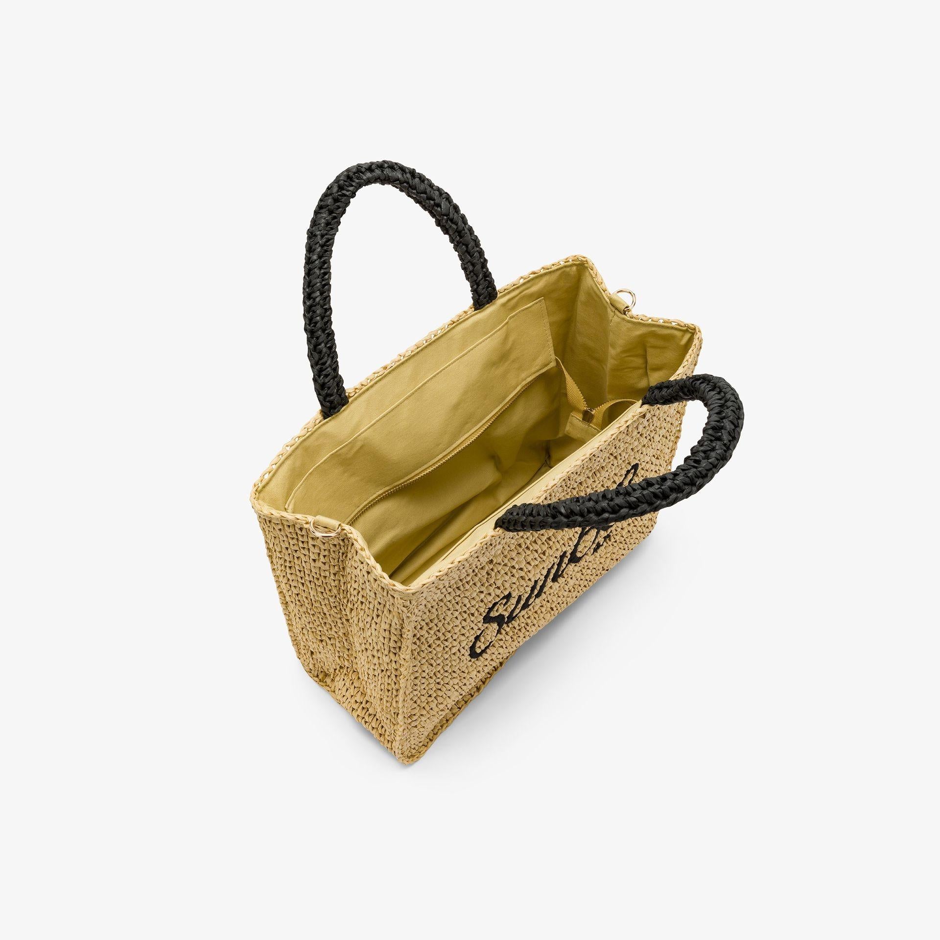 Shopping bag Cali media in rafia beige W36240 16 SUN 68 