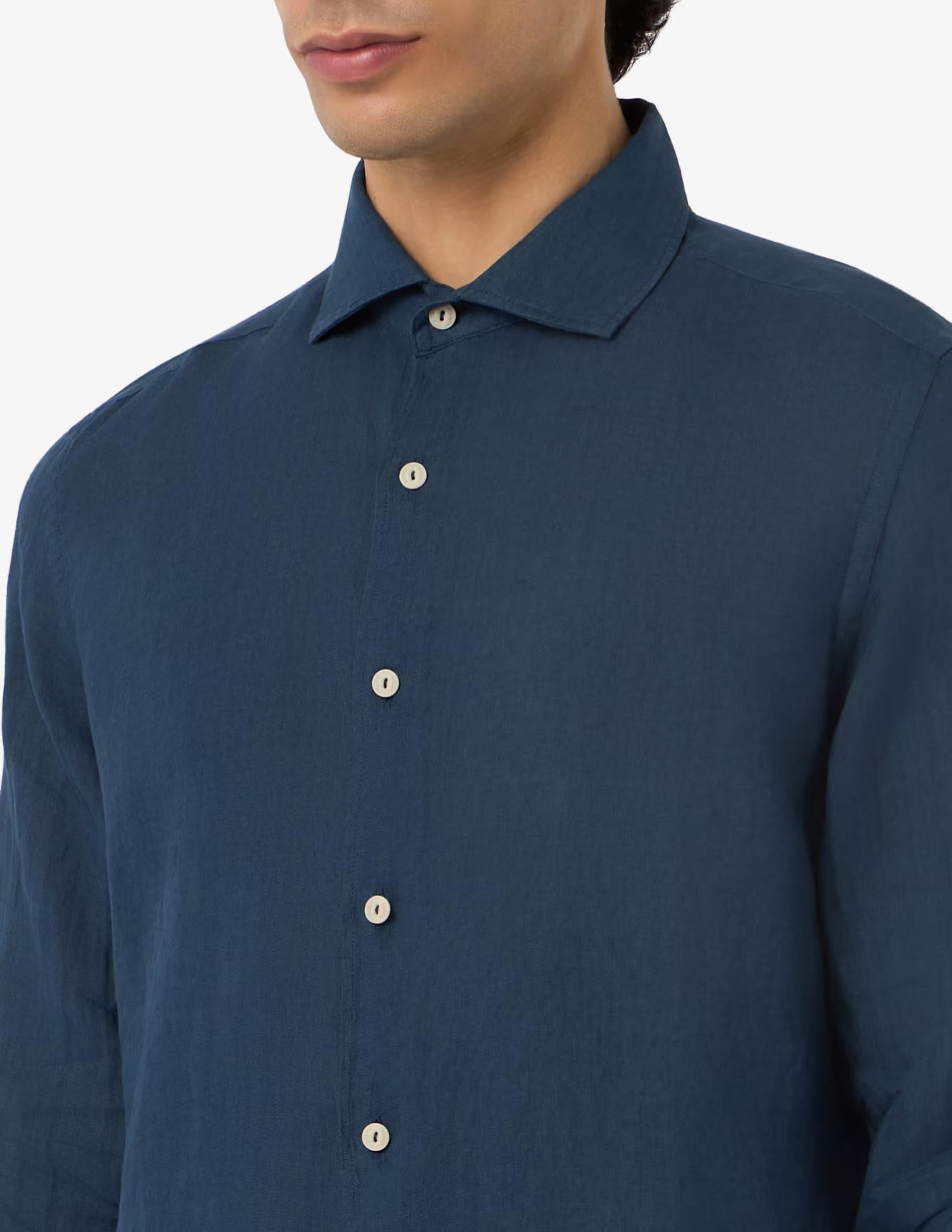 MC2 Saint Barth<BR/>Camicia manica lunga Pamplona Blue Navy PAMP001 00119L MC2 SAINT BARTH 