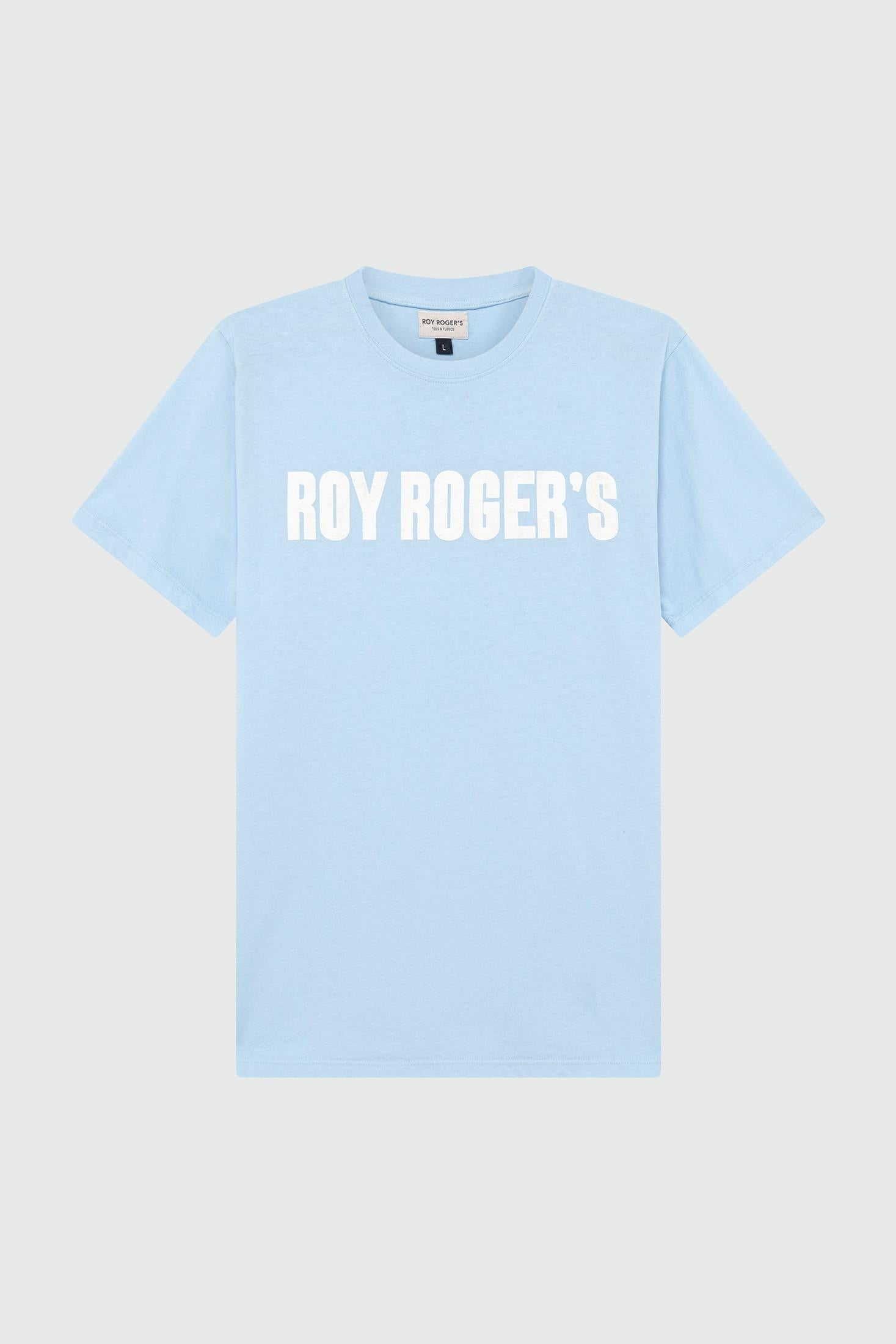 ROY ROGER'S t-shirt jersey print logo puffy celeste RRU90049CR930111 C0080 ROY ROGER'S 