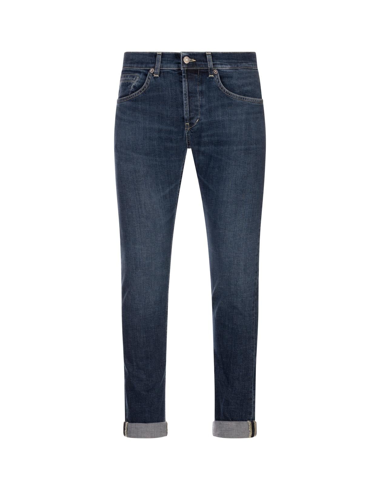 Jeans George Skinny In Denim Stretch Responsabile Blu Scuro UP232-DSK316U-J12 800 DONDUP 