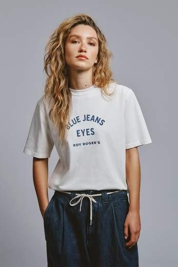 ROY ROGER'S t-shirt pin up r.r.eva herzigova jersey washed RND9036CG500124 C0069 ROY ROGER'S 