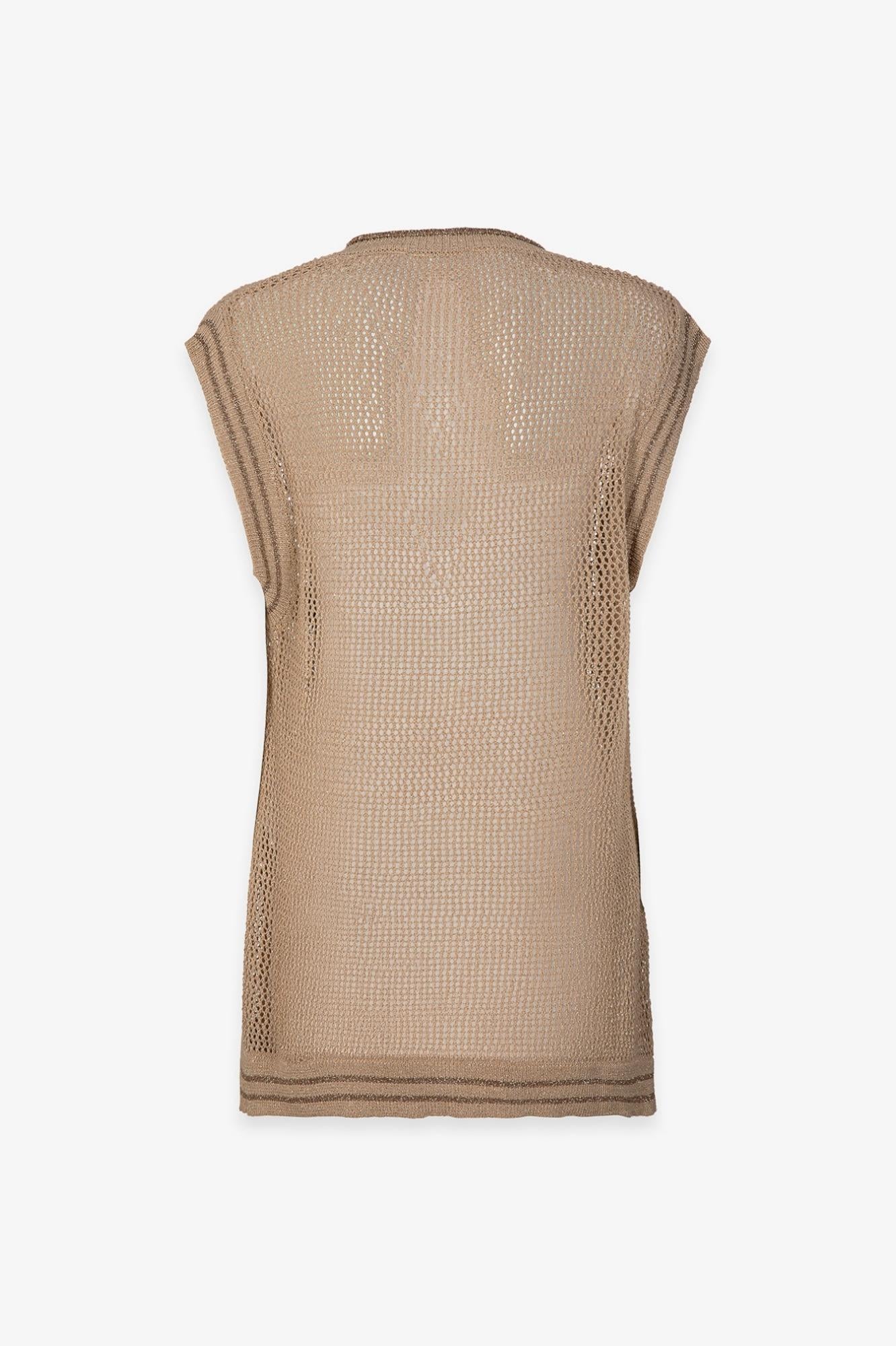 Canotta Over In Maglia  Beige - Gaëlle Paris GAABW09486-MTTM0001 BE00 GAELLE 