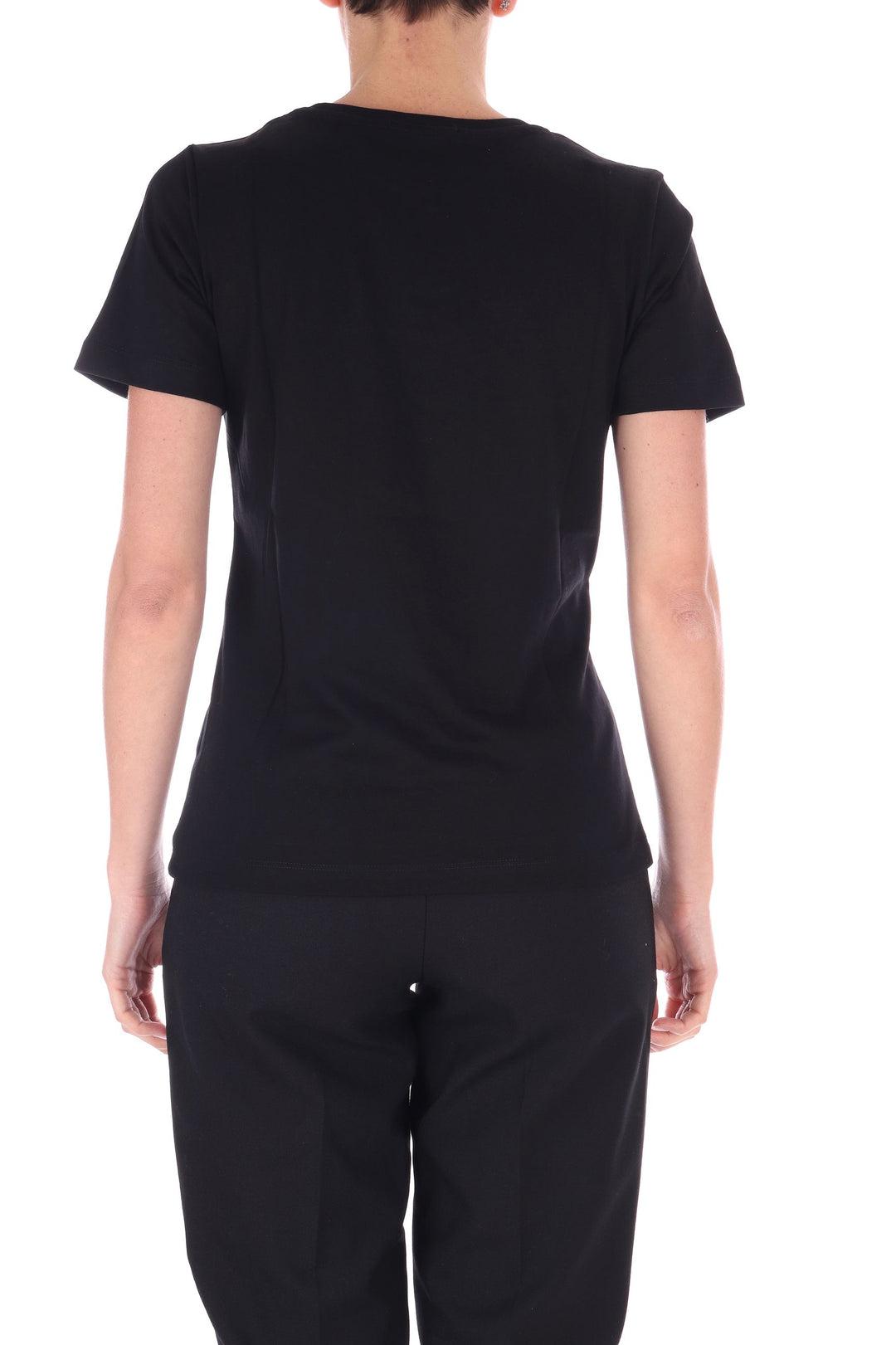 T-shirt Gaelle  in jersey con ricamo nera