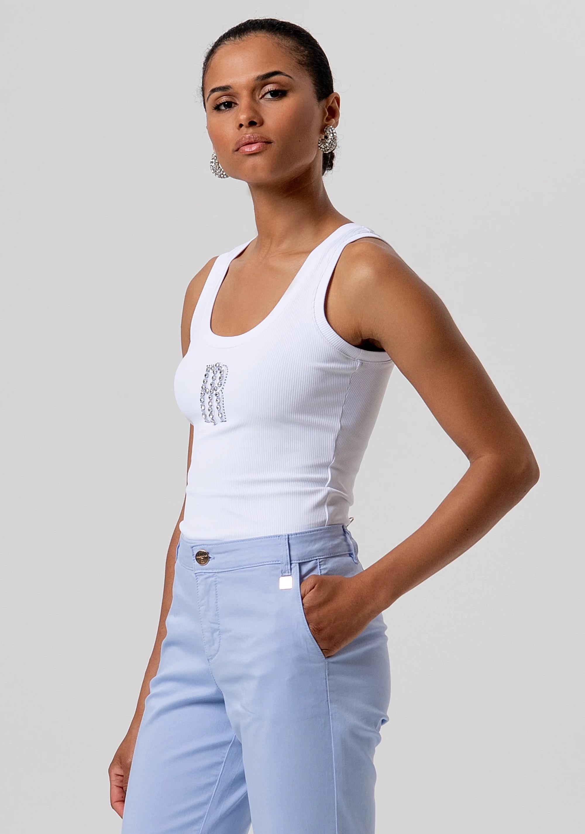 Pantalone regular modello chino in gabardina light blue FP26SV4001W42001 175 FRACOMINA 
