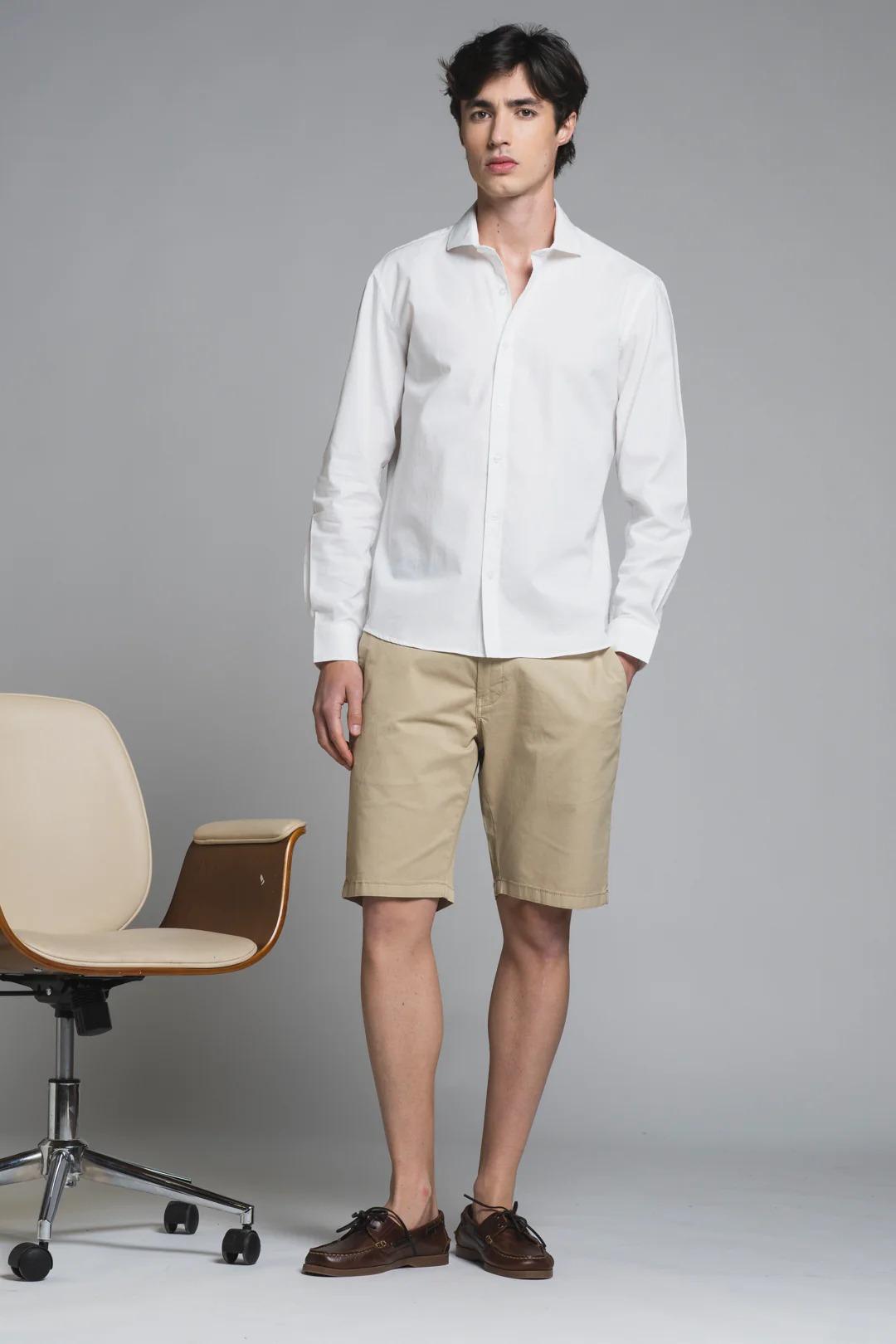 RILEY SHIRT COLLAR FRENCH IN 100% LINEN WHITE IM26SSSM-RILEY-LIN C24 IMPURE 