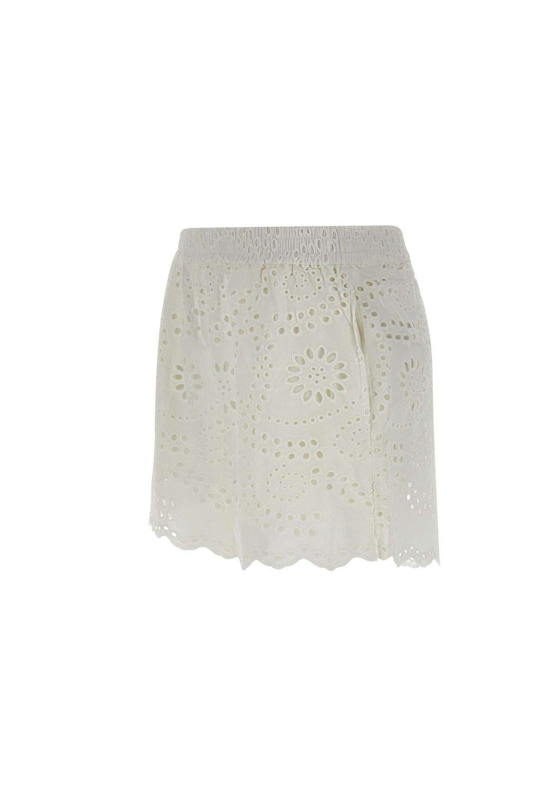 Mc2 Saint Barth Meave Sangallo Pull Up Shorts Bianco MEA002 01444L MC2 SAINT BARTH 