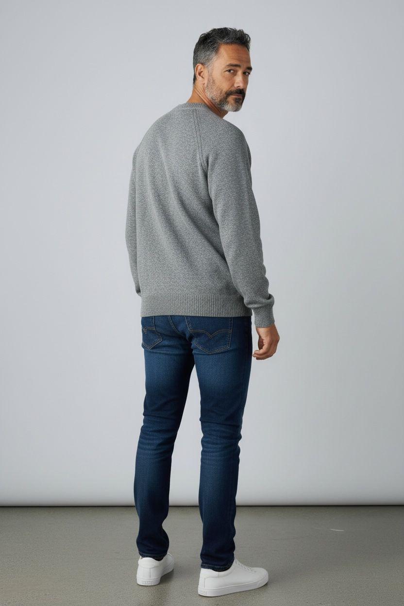 SEBAS WOOL CASHMERE<BR/>GREY MID MELANGE K2142GW KAA K-WAY 