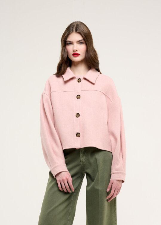 CAPPOTTO CORTO CROCHE' ROSA CR09403 4 CROCHE 