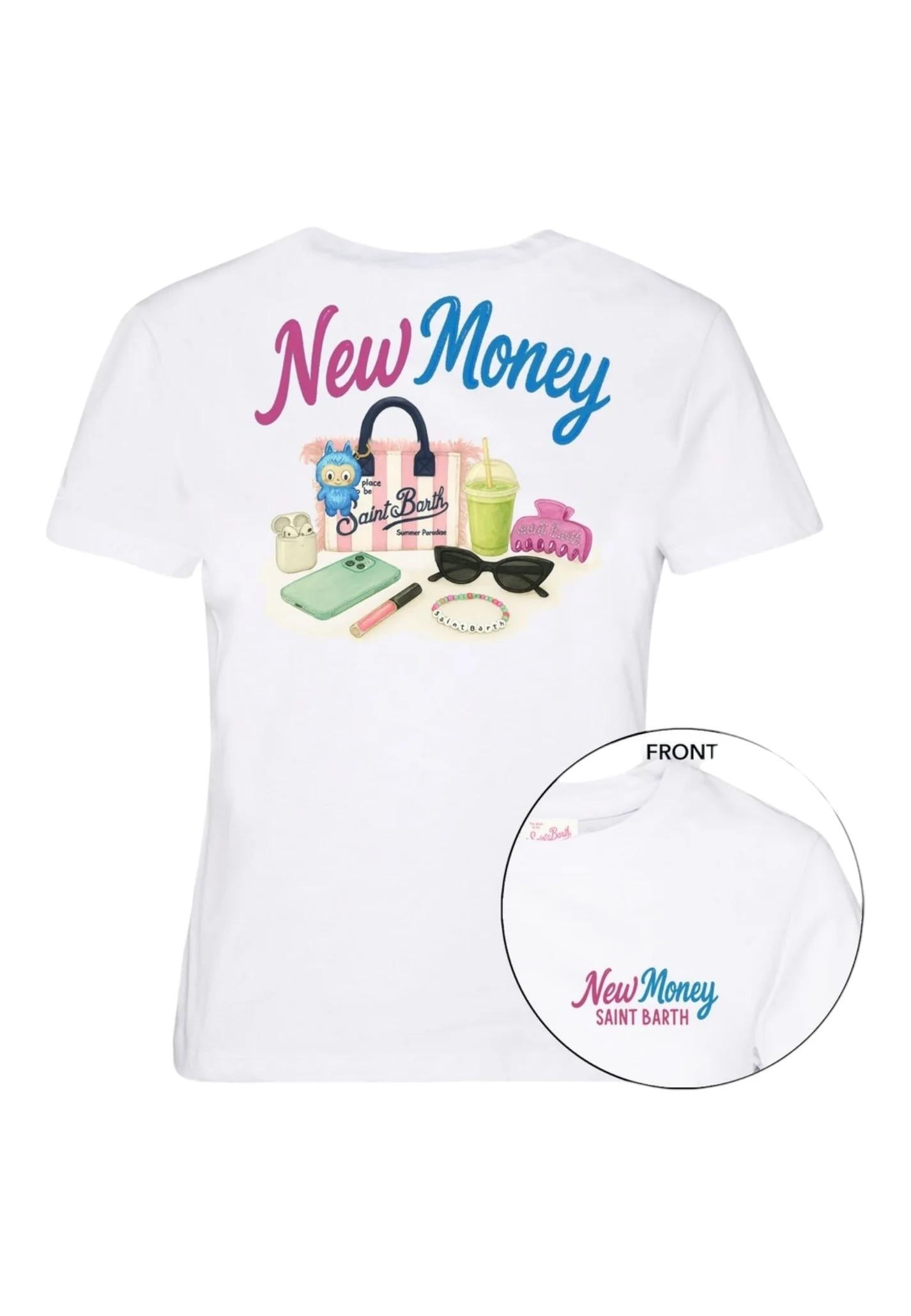 T-Shirt Manica Corta Donna Mc2 Saint Barth New Money Woman Emilie EMI000108771L EMI0001 08771L MC2 SAINT BARTH 