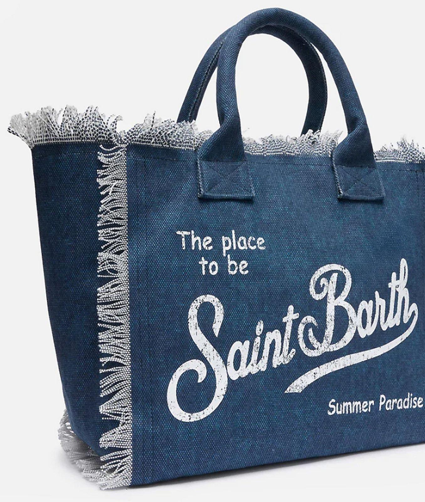 Borsa a tracolla Mc2 Saint Barth Vanity con frange INDIGO VANI001 02582L MC2 SAINT BARTH 