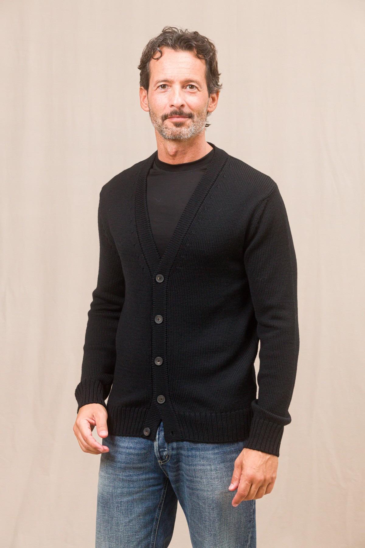 Cardigan nero LUIGI GENTILE LG1196 08 LUIGI GENTILE 